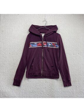 Y2K Pink x Victorias Secret Full Zip Hoodie Sweatshirt Floral AOP Womens Sz S